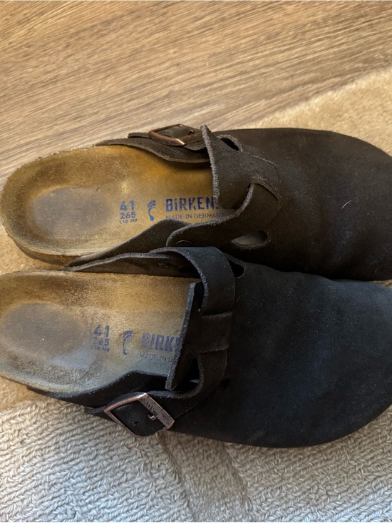 Birkenstock Shoes - Birkenstock Boston Suede Clogs in Brown - 9.5